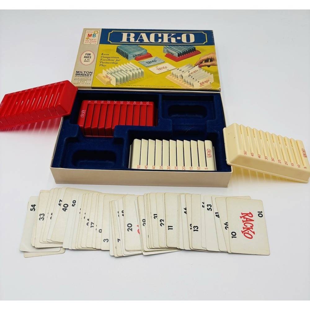 Vintage 1966 Milton Bradley Rack-O Complete Game No. 4765 Retro Family Card USA